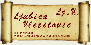 Ljubica Uletilović vizit kartica